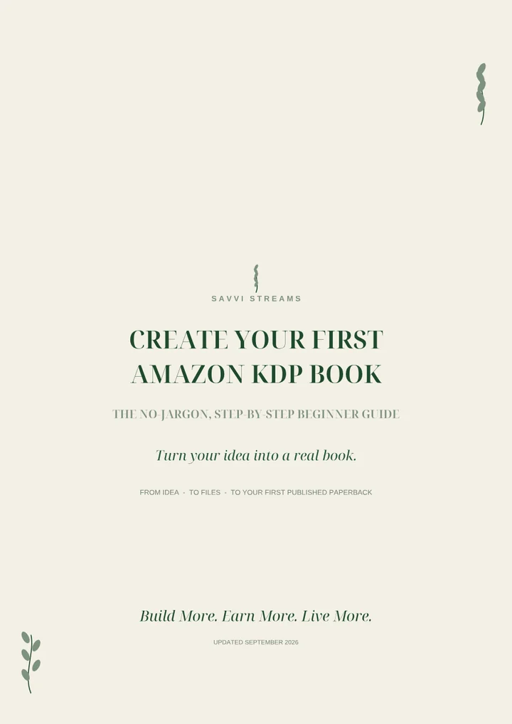Cover of Create Your First Amazon KDP Book